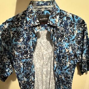 Maceoo painting short sleeve button down